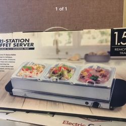 Tri-Station Buffet Server by Chef's Counter