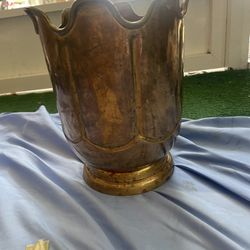 Vintage Brass Planter extra large planter 
