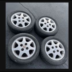 4 — 195/55r15 4x114.3 4x4.5 Stock Nissan 240sx Accord Wheels Rims Tires!!!!!!!!!