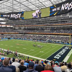 LA Chargers 2 season tickets Philadelphia Eagles 12/8 Section 201 Visitors side 