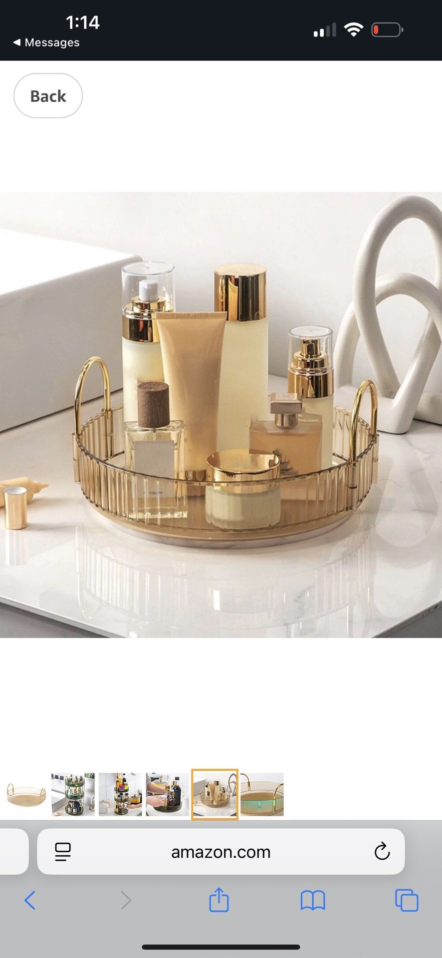 Generic Three Sixty Degree Rotating Multi-Layer Makeup and Perfume Organizer One layer Yellow