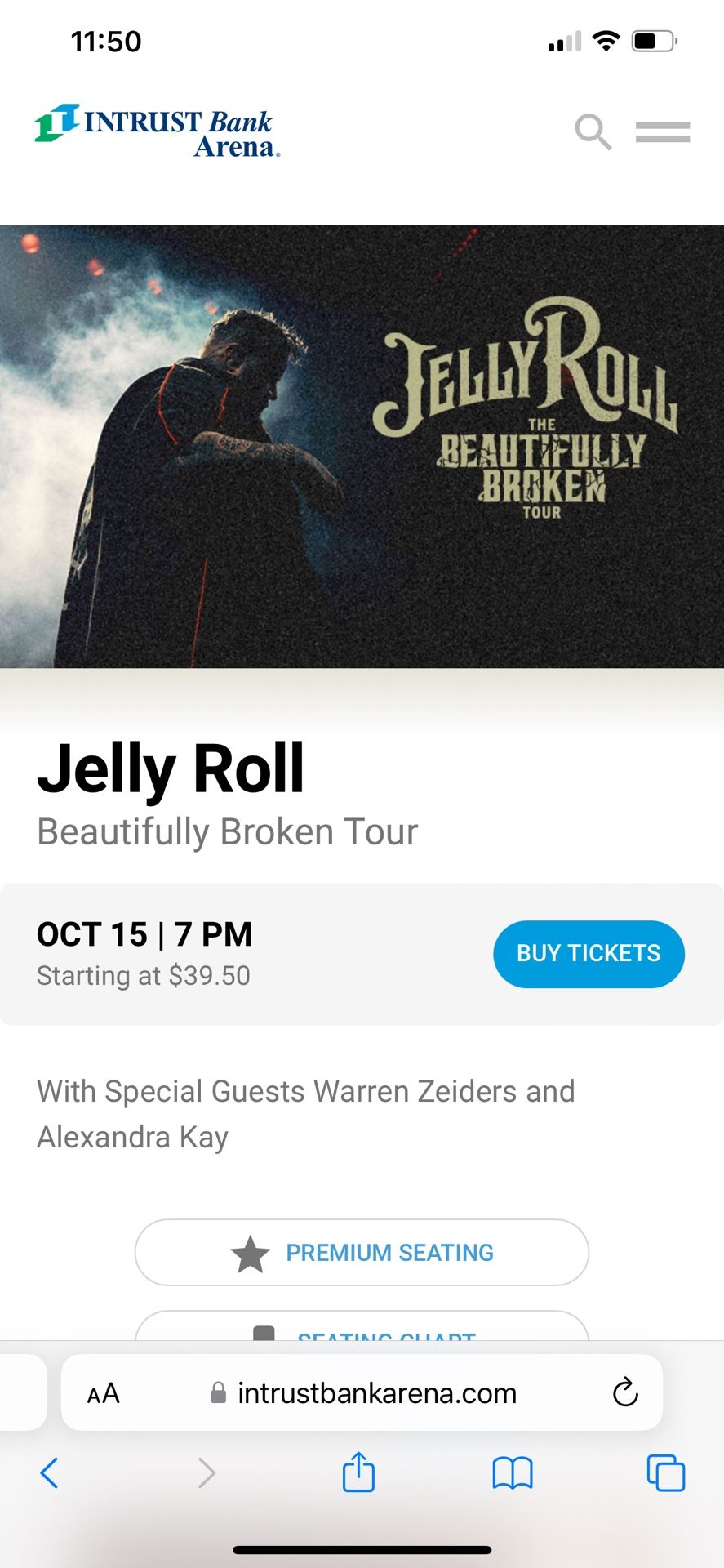 4 Jelly roll Tickets (Wichita, Ks)