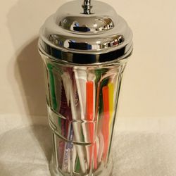 SODA FOUNTAIN COLLECTIBLES - RETRO STRAW HOLDER & MASON JAR DRINK HOLDER WITH STRAWS - ALL FOR $12