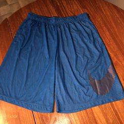 Mens Nike Drifit Size XXL Blue And Grey Shorts With Pockets 