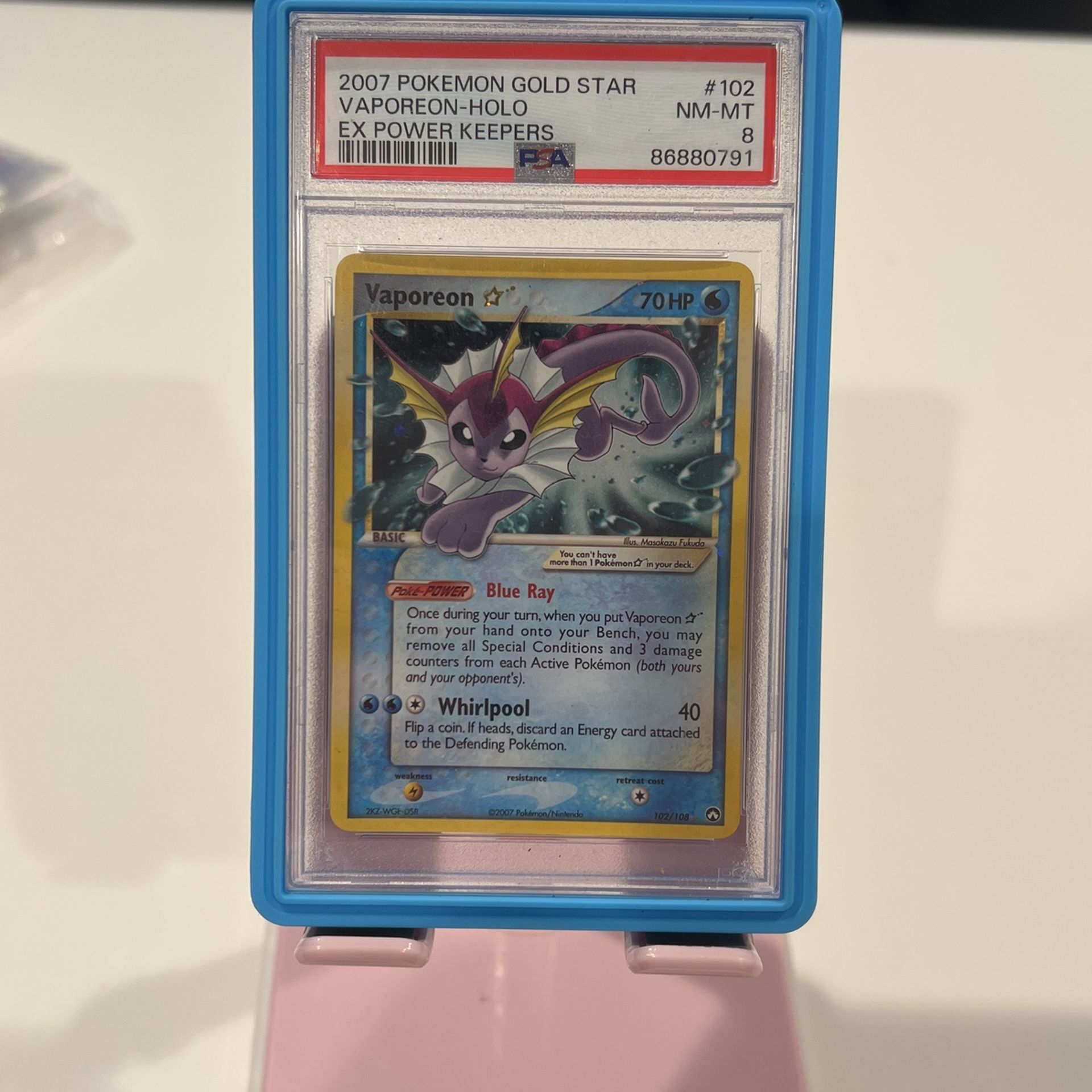 Vaporeon Gold Star PSA 8