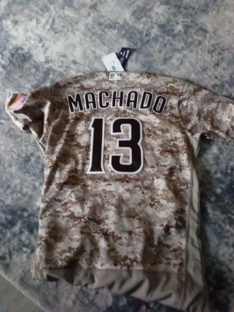 Nike Padres Authentic On The Field Machado Jersey Camo Size 40 (M)