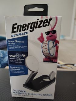 Energizer - 3-in-1 15W Magnetic MagSafe Compatible Fast 15W Charger