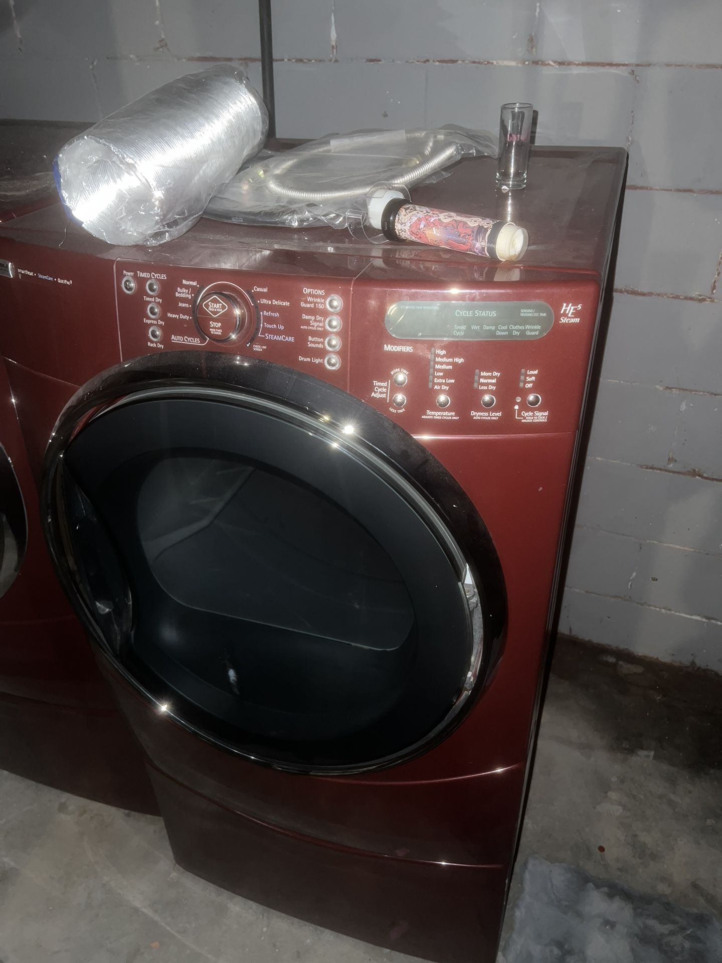 kenmore washer and dryer never used because my land lord didn’t have the hookup for it in the basement 
