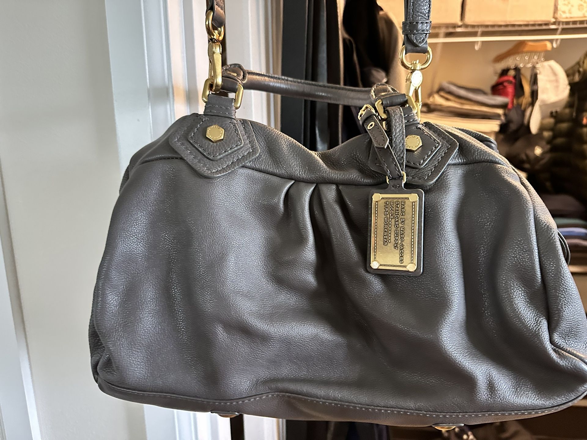 NWOT Authentic Marc Jacobs- ash gray color bag-never used