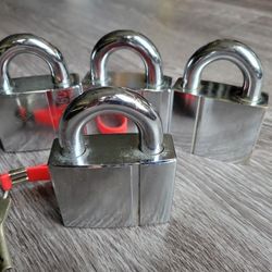 4x Abloy ENFORCER 350 Huge High Security Hardened Padlock  Truck/Container w/Key