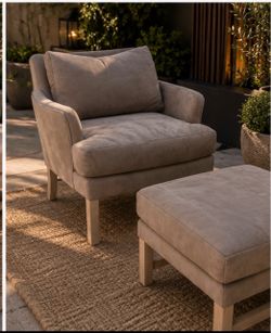 Elegant Accent Chair with Matching Ottoman