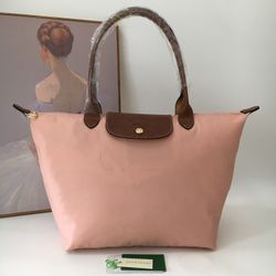 New Pink Large Longchamp Women's Canvas Bag