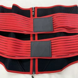 Waistdear Slimming and Shaping Bodysuit (Red and Black) with Zipper