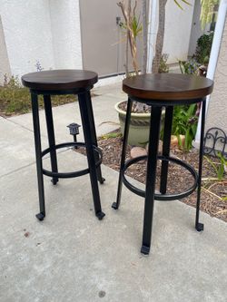 Set of 2 Ashley Furniture Challiman 29” Bar Stools – Modern Industrial Furniture