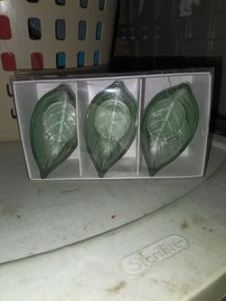 Glass tea light holders