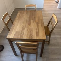 Wood Dining Set With Chairs (Light Weight)