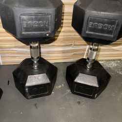 Rogue 60lb Dumbbells Heavy Duty Rubber Hex