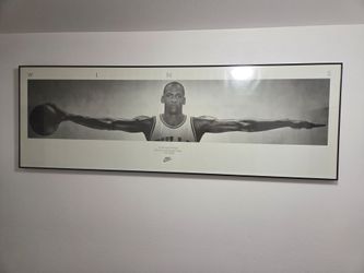 Michael Jordan Wings Poster, Framed.