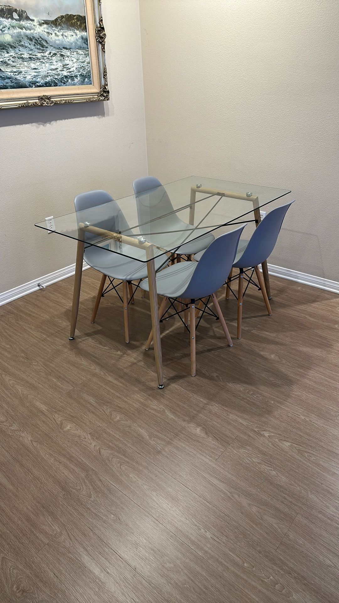 Modern Glass Dining Table With Chairs