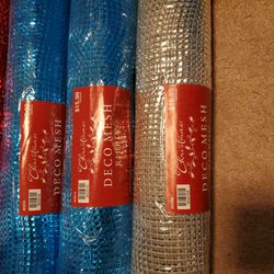 New and Used Rolls Of Deco Mesh Ribbon