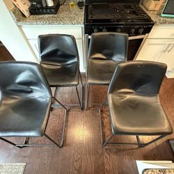 Black Leather Barstools