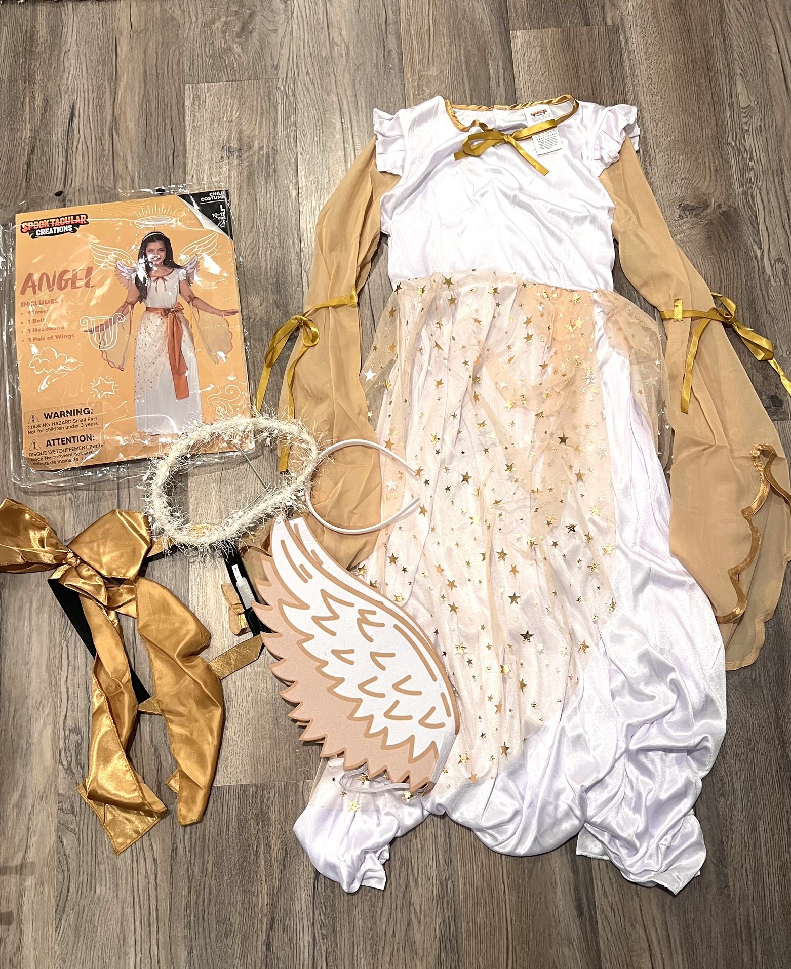 NEW 4 Piece Girls Angel Halloween Costume. 