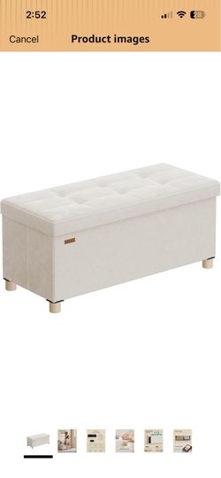 Storage Ottoman Bench, Folding Storage Chest, 15 x 30 x 15.2 Inches, Foot Rest Stool, 20 Gal. (77 L), Velvet Surface, for Bedroom, Entryway, Living Ro