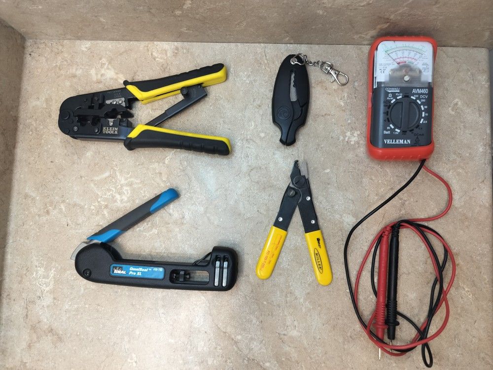 Networking Tools, Optic Stripper, Connector, Crimper, Multimeter, Pliers Etc