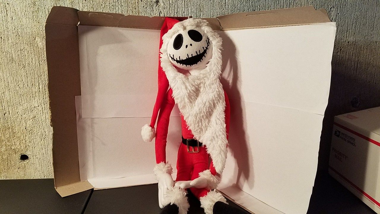 Nightmare Before Christmas Poseable Santa Jack Skellington Plush - 24"