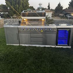 brand New Patio Kitchen Island Barbecue Grill Stainless Steel In Box