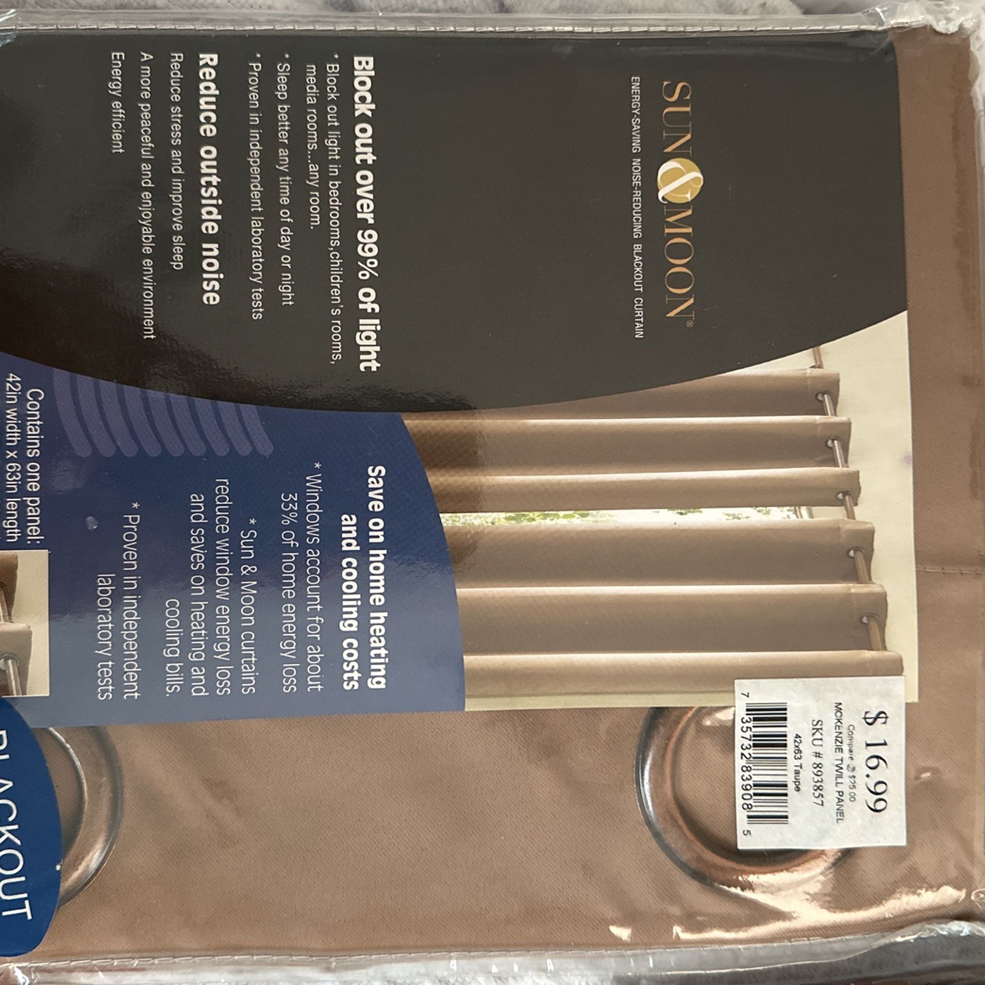 Twill Blackout Grommet Curtain Panel (2)