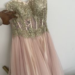 Elegant Blush Pink Ball Gown – Never Worn (Originally $350)