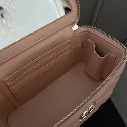 Pink Mini Vanity Shoulder Bag Leather NEW In Box