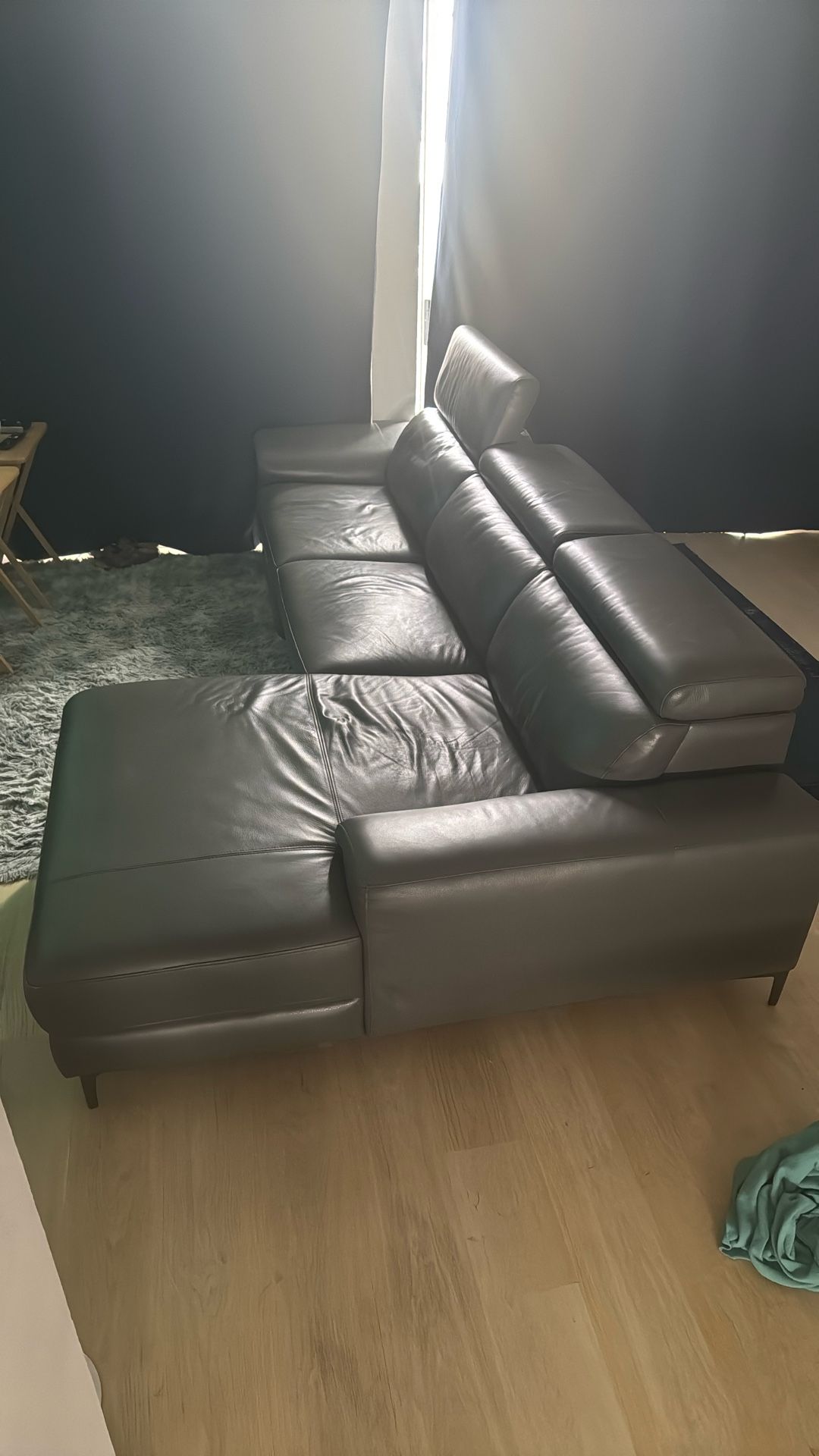 Sectional Leather with chaise and recliner