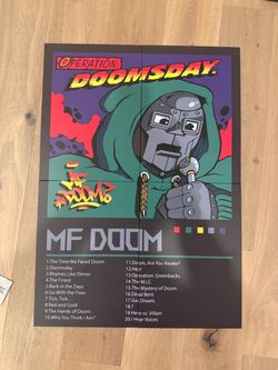 MF DOOM metal displate 4 piece poster / picture