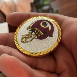 Washington Redskins Gold Plated Logo/Helmet Coin