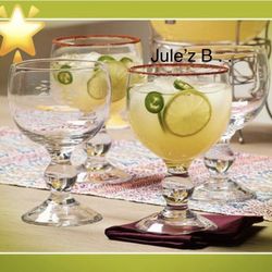 Princess House Set De 4 Copas Campechanas Nuevas En Su Caja 