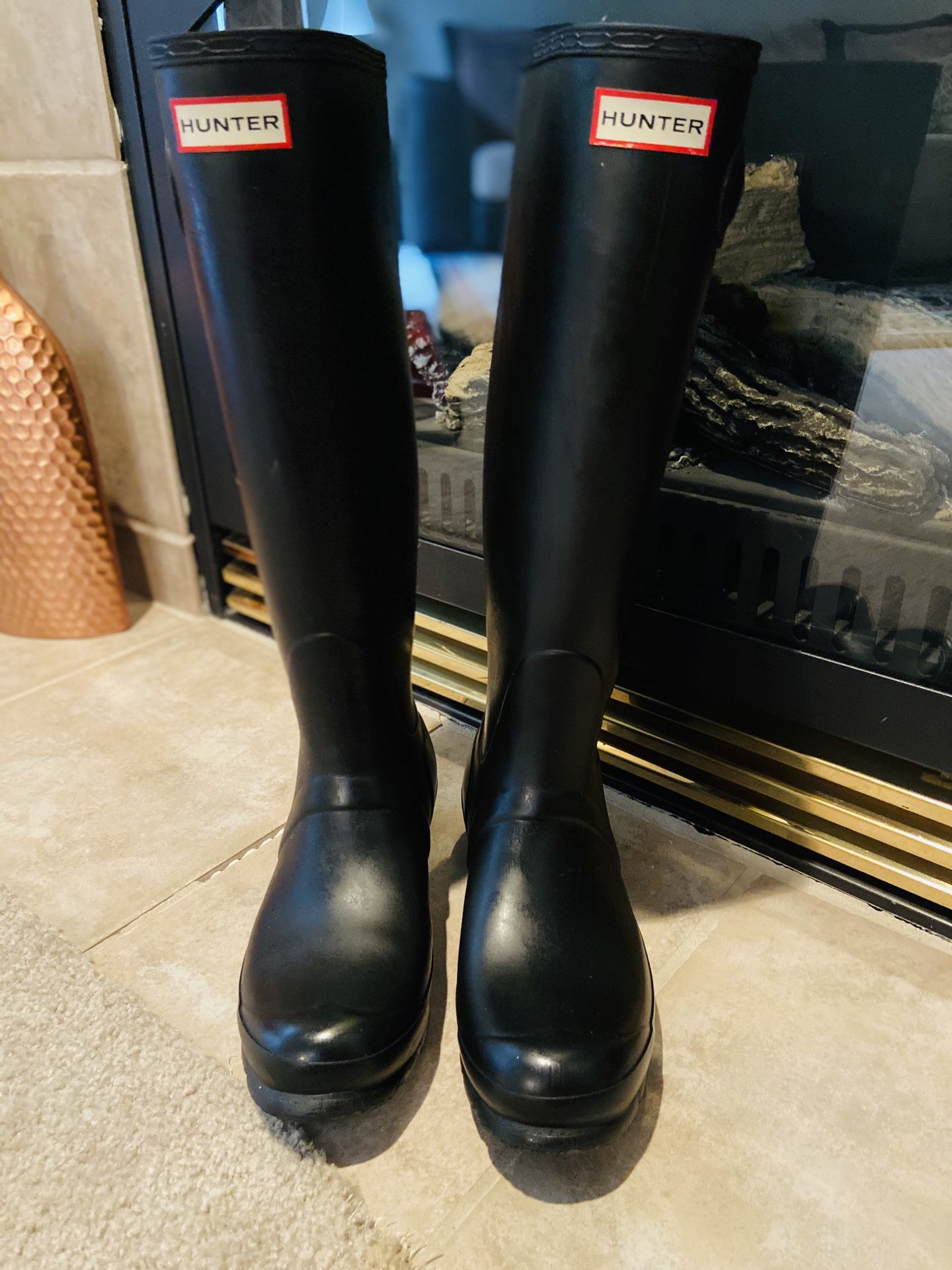 Hunter Boots Black Size 8