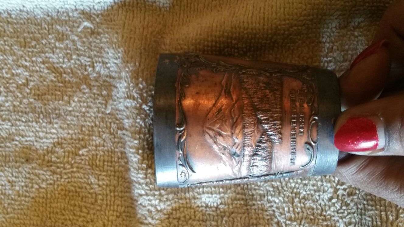 Shot glass, Iron antique train antiques shot glass