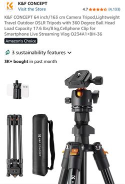 Camera Tripod with 360 Degree Ball Head