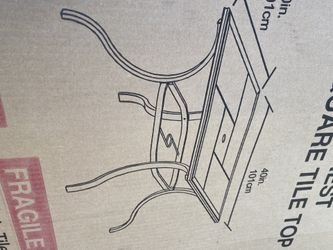 Patio Table- Metal With Tile Top