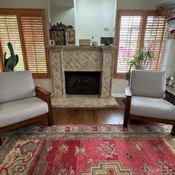 2 Mission Style Armchairs (pair)