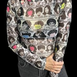 brand new FactoryRock Rolling Stones Some Girls album cover mesh top