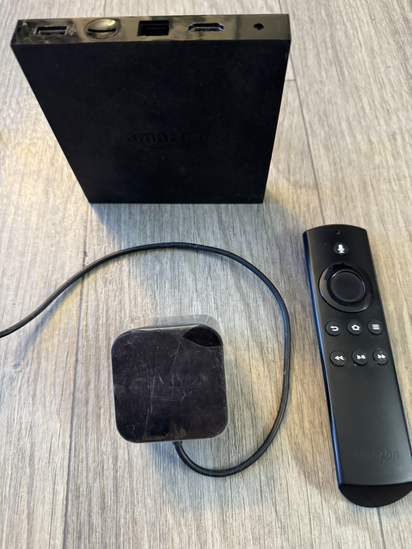 Amazon Fire TV Box with Remote & Adapter