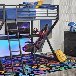 Full Gaming Bed includes Desk