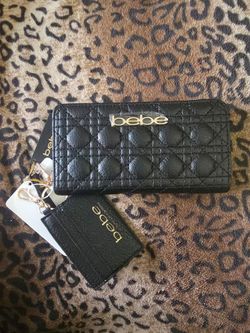 NWT bebe Calla Quilted Zip-Around Wallet & Matching Card Case Set – Black Price$40 OBO.
