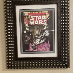 Framed Star Wars Print Plus Figures