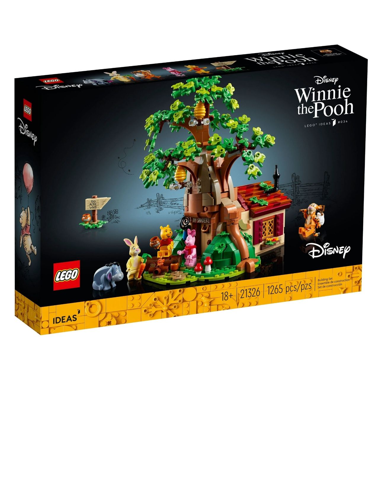 LEGO Ideas Disney Winnie the Pooh 21326 Building Set - with Piglet, Eeyore and Pooh Bear Minifigure 