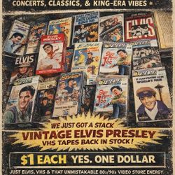 vintage Elvis Presley VHS tapes 