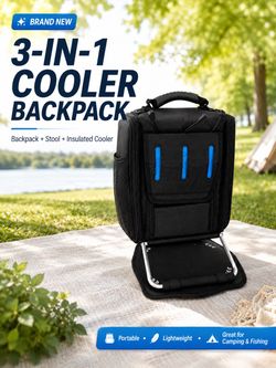 Cooler Portable Backpack Stool